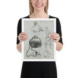 Study for The Car Crash Car Costume for Girl by Jim Dine, Framed poster