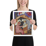 The Nativity, for Liturgy by Natalia Goncharova, Framed poster