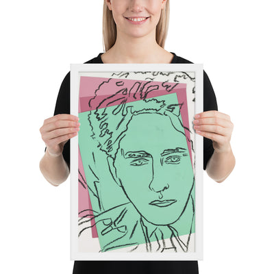 Jean Cocteau by Andy Warhol , Framed poster