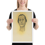 Portrait of Dorothy Schubart by Georgia O'Keeffe, Framed poster