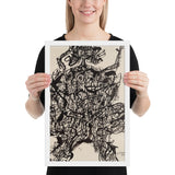 Corps de Dame v2 by Jean Dubuffet, Framed poster