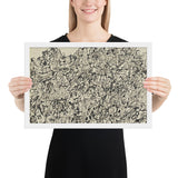 Tumultuous Landscape by Jean Dubuffet, Framed poster