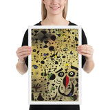 The Beautiful Bird Revealing the Unknown to a Pair of Lovers by Joan Miró, Framed poster