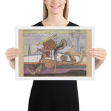 Stratified Rocks, Nature's Gift of Gneiss Lava Iceland Moss by Max Ernst, Framed poster