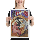 The Nativity, for Liturgy by Natalia Goncharova, Framed poster