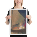 The Barque by Odilon Redon, Framed poster