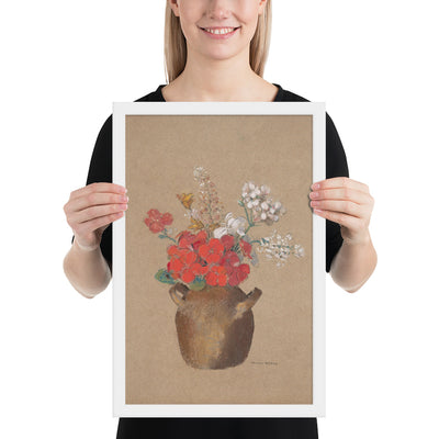 Vase of Flowers by Odilon Redon, Framed posterster