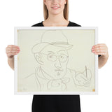 Self-Portrait v2 by Henri Matisse, Framed poster