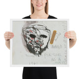 Study for The Car Crash Band Aid, Possible Mask for Girl as a Man by Jim Dine, Framed poster