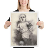 Third Baby Drawing by Jim Dine, Framed poster