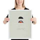 Three Rainbows for Core by Jim Dine, Framed poster