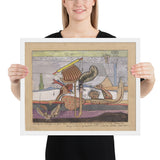 Stratified Rocks, Nature's Gift of Gneiss Lava Iceland Moss by Max Ernst, Framed poster