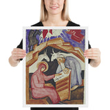 The Nativity, for Liturgy by Natalia Goncharova, Framed poster