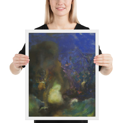 Roger and Angelica by Odilon Redon, Framed poster