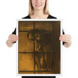 The Convict by Odilon Redon, Framed poster