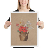 Vase of Flowers by Odilon Redon, Framed posterster