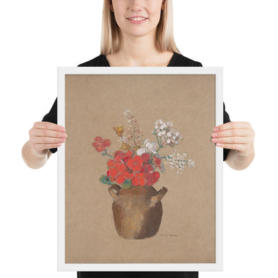 Vase of Flowers by Odilon Redon, Framed posterster