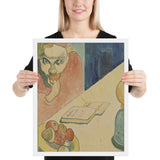 Portrait of Jacob Meyer de Haan by Paul Gauguin, Framed poster