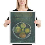 Still Life with Four Apples by Paul Klee, Framed poster