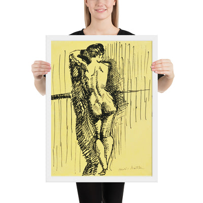 Standing Woman seen from Behind by Henri Matisse, Framed poster