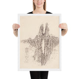 Mescaline Drawing by Henri Michaux, Framed poster