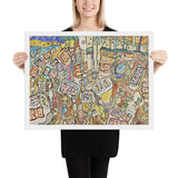 Bon Marché II by Jean Dubuffet, Framed poster