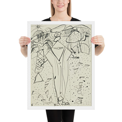 Desert and Bedouin by Jean Dubuffet, Framed poster