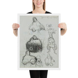 Study for The Car Crash Car Costume for Girl by Jim Dine, Framed poster