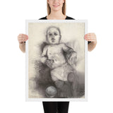 Third Baby Drawing by Jim Dine, Framed poster