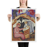 The Nativity, for Liturgy by Natalia Goncharova, Framed poster