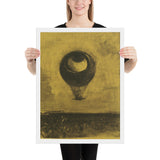 Eye-Balloon by Odilon Redon, Framed poster