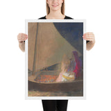 The Barque by Odilon Redon, Framed poster