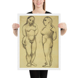 Two Nudes by Pablo Picasso, Framed poster