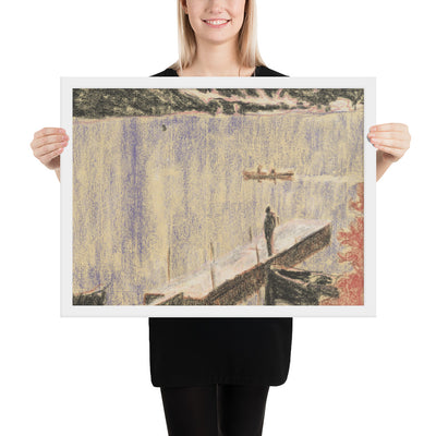 Jetty by Peter Doig, Framed poster