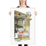 Oyster Bar- High Street by Eric Ravilious, Framed poster