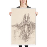 Mescaline Drawing by Henri Michaux, Framed poster