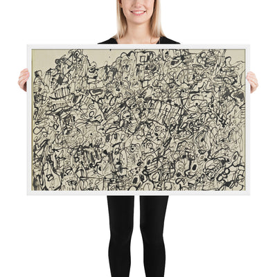 Tumultuous Landscape by Jean Dubuffet, Framed poster