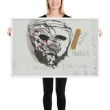 Study for The Car Crash Band Aid, Possible Mask for Girl as a Man by Jim Dine, Framed poster