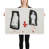 Study for The Car Crash Man in Woman's Costume and Woman in Man's Costume by Jim Dine, Framed poster