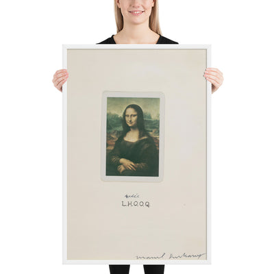 L.H.O.O.Q. Shaved by Marcel Duchamp, Framed poster