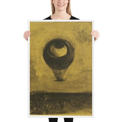 Eye-Balloon by Odilon Redon, Framed poster