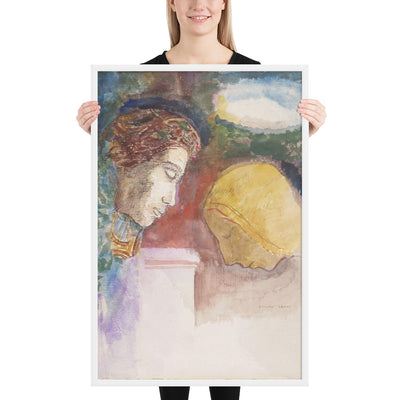 The Blessing by Odilon Redon, Framed poster