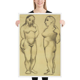 Two Nudes by Pablo Picasso, Framed poster