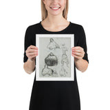 Study for The Car Crash Car Costume for Girl by Jim Dine, Framed poster