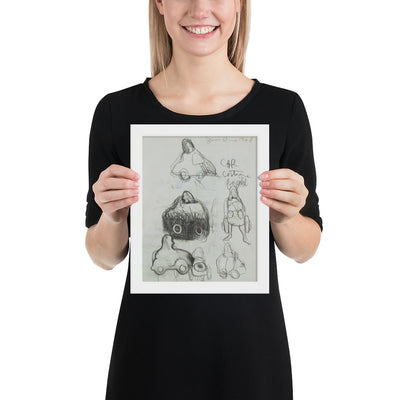 Study for The Car Crash Car Costume for Girl by Jim Dine, Framed poster