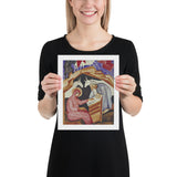 The Nativity, for Liturgy by Natalia Goncharova, Framed poster