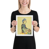 Seated Girl by Oskar Kokoschka, Framed poster