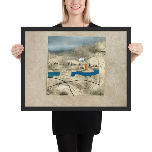 Rhodos by Ben Nicholson, Framed poster