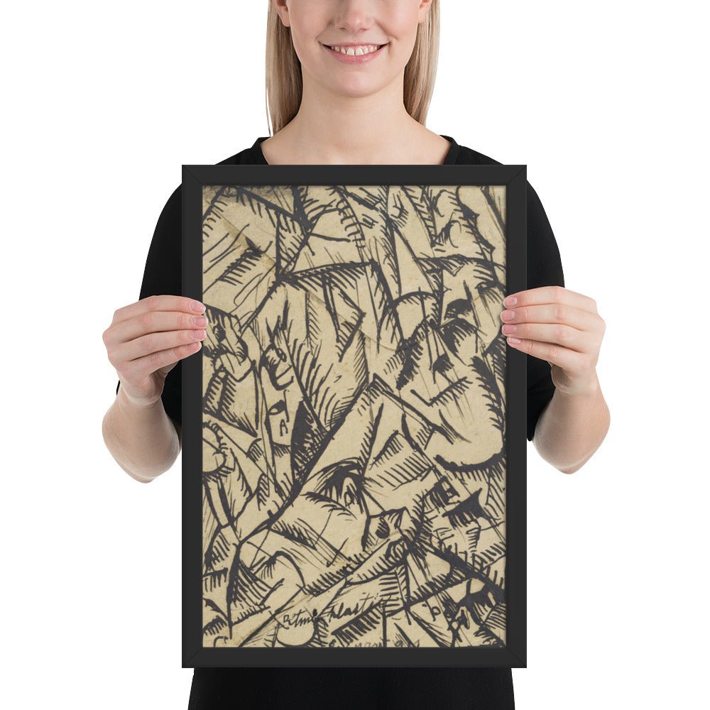 Ritmi Plastici by Carlo Carrà, Framed poster