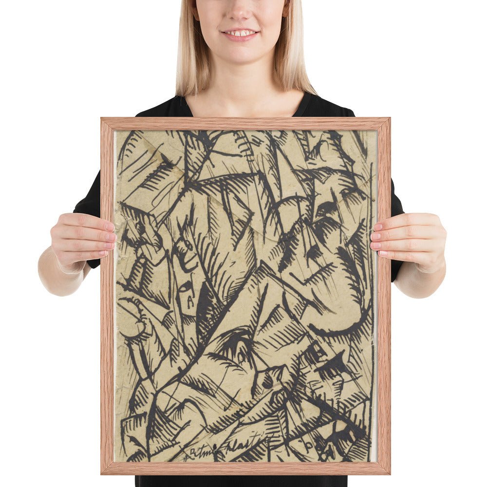 Ritmi Plastici by Carlo Carrà, Framed poster